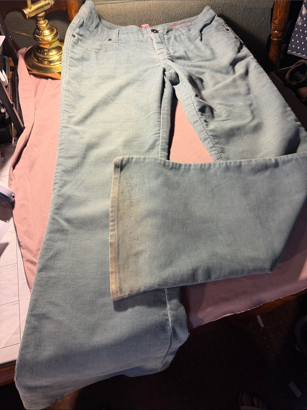 Mossimo Supply Co. Sage Green Wide-Leg Corduroy Jeans